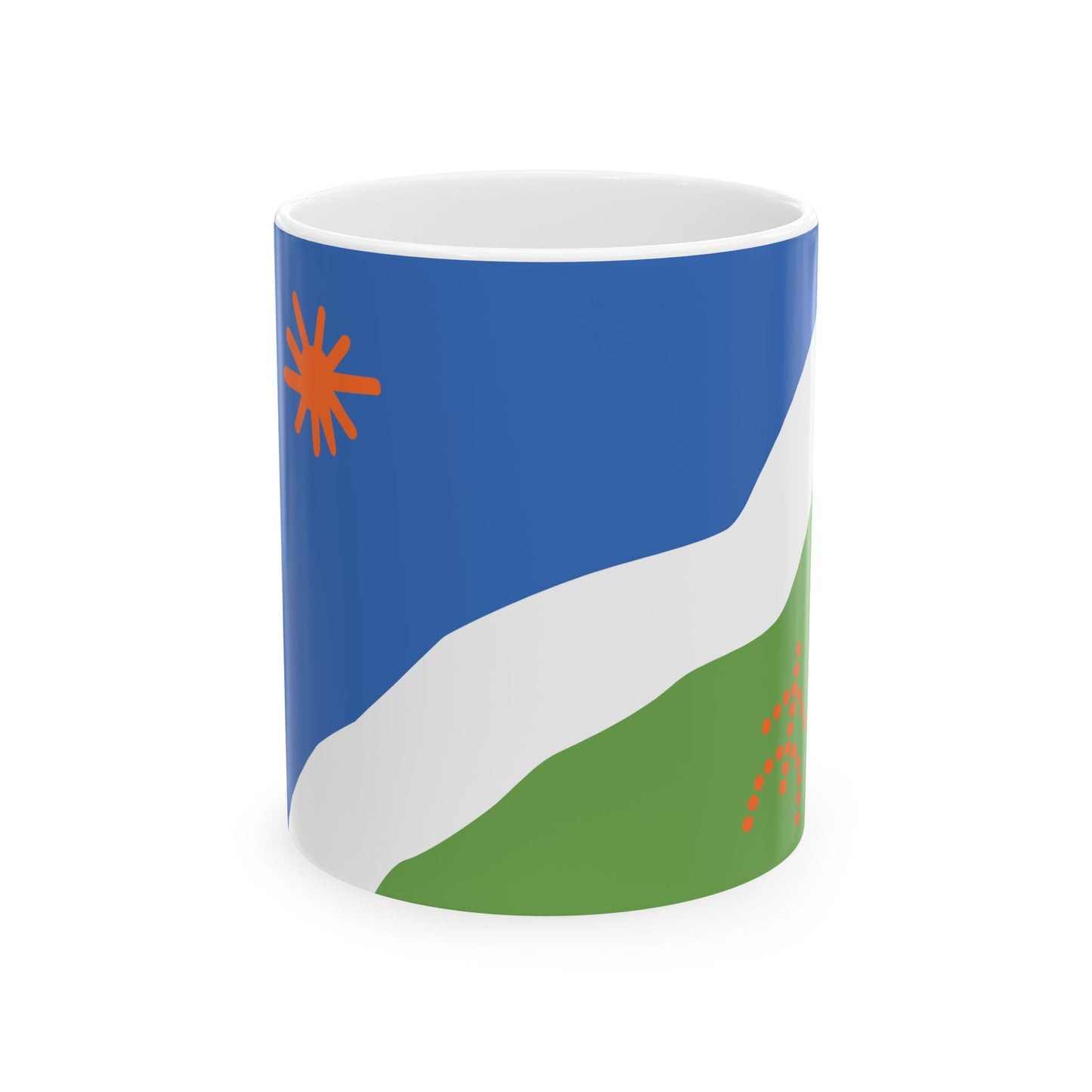 Kawesqar-flag (Chile) White Coffee Mug-11oz-Go Mug Yourself