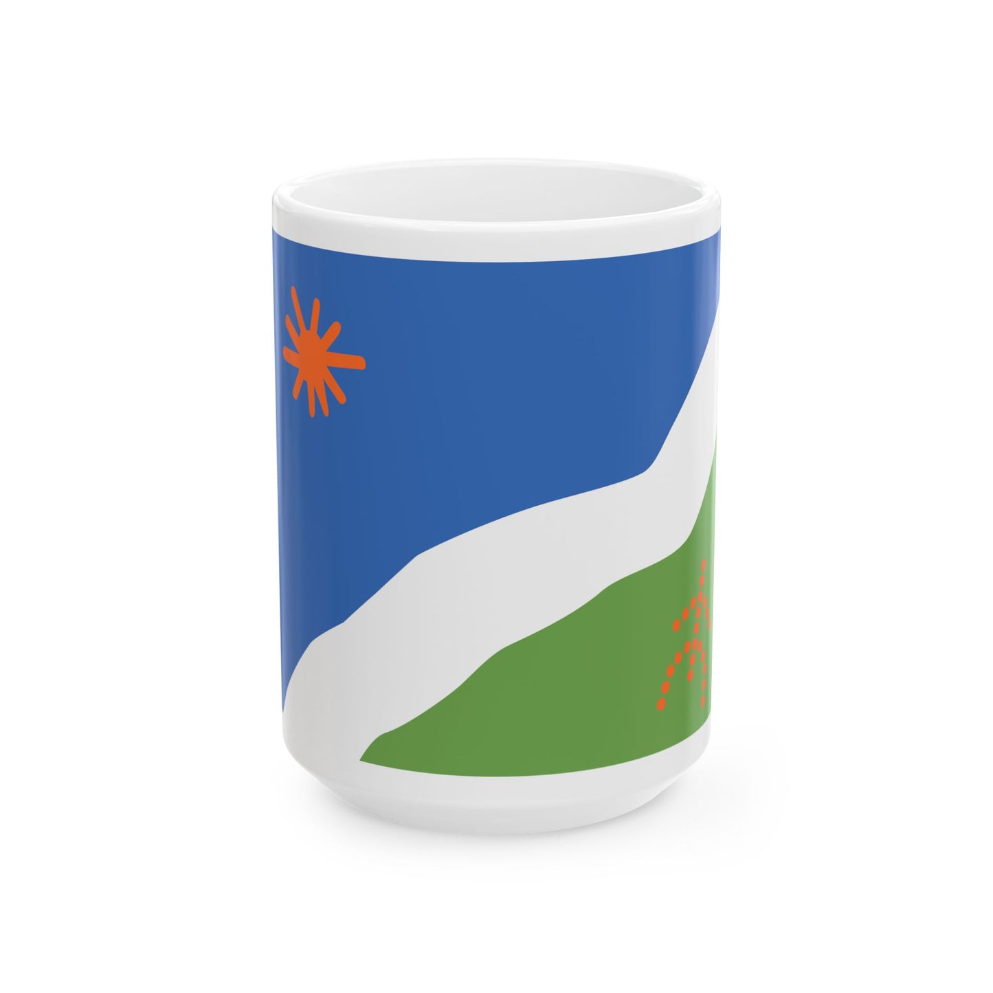 Kawesqar-flag (Chile) White Coffee Mug-15oz-Go Mug Yourself