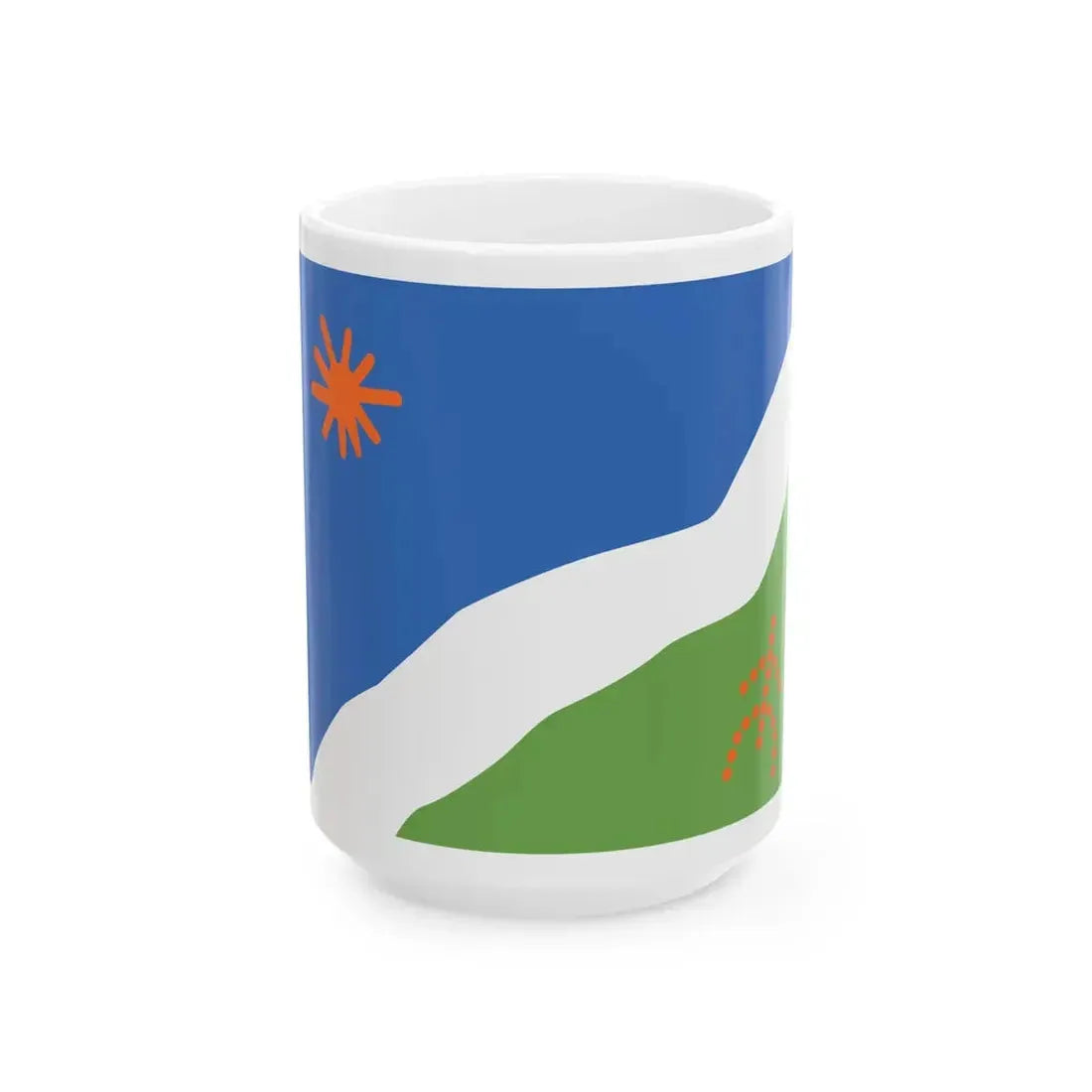Kawesqar-flag (Chile) White Coffee Mug 15oz - Go Mug Yourself