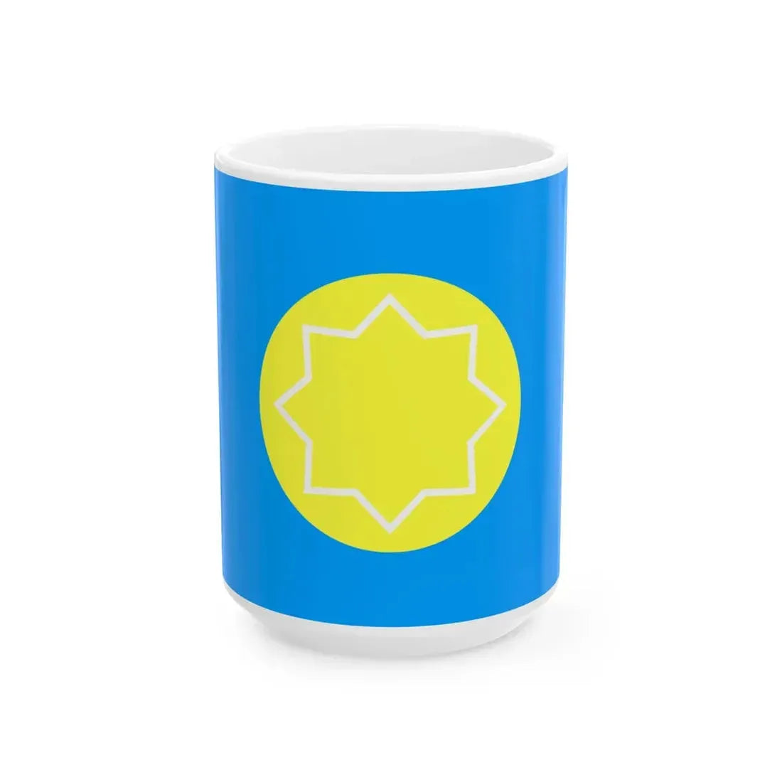 Kazakhstan 1991 Flag Proposal 1 (Kazakhstan) White Coffee Mug 15oz - Go Mug Yourself