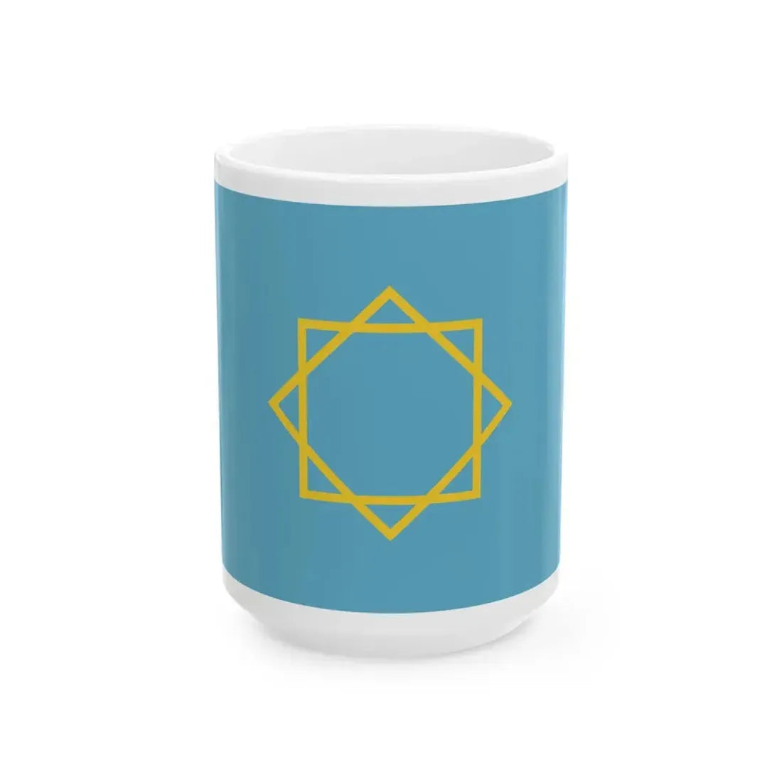 Kazakhstan 1991 Flag Proposal 4 (Kazakhstan) White Coffee Mug 15oz - Go Mug Yourself