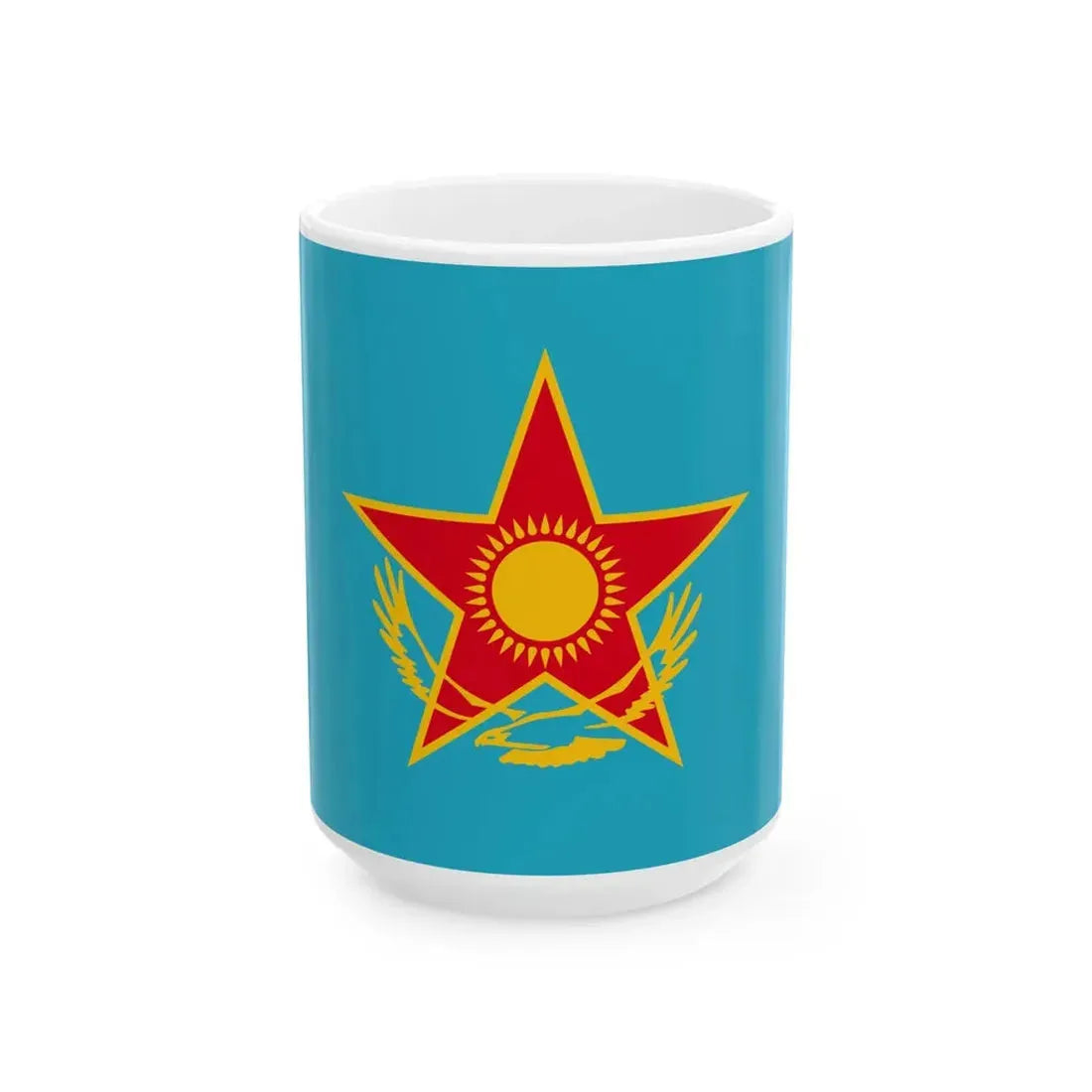 Kazakhstan Armed Forces Flag (Kazakhstan) White Coffee Mug 15oz - Go Mug Yourself