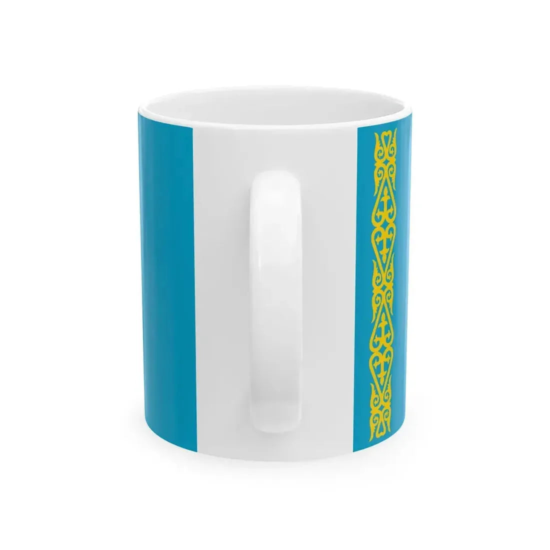 Kazakhstan Flag (Kazakhstan) White Coffee Mug - Go Mug Yourself
