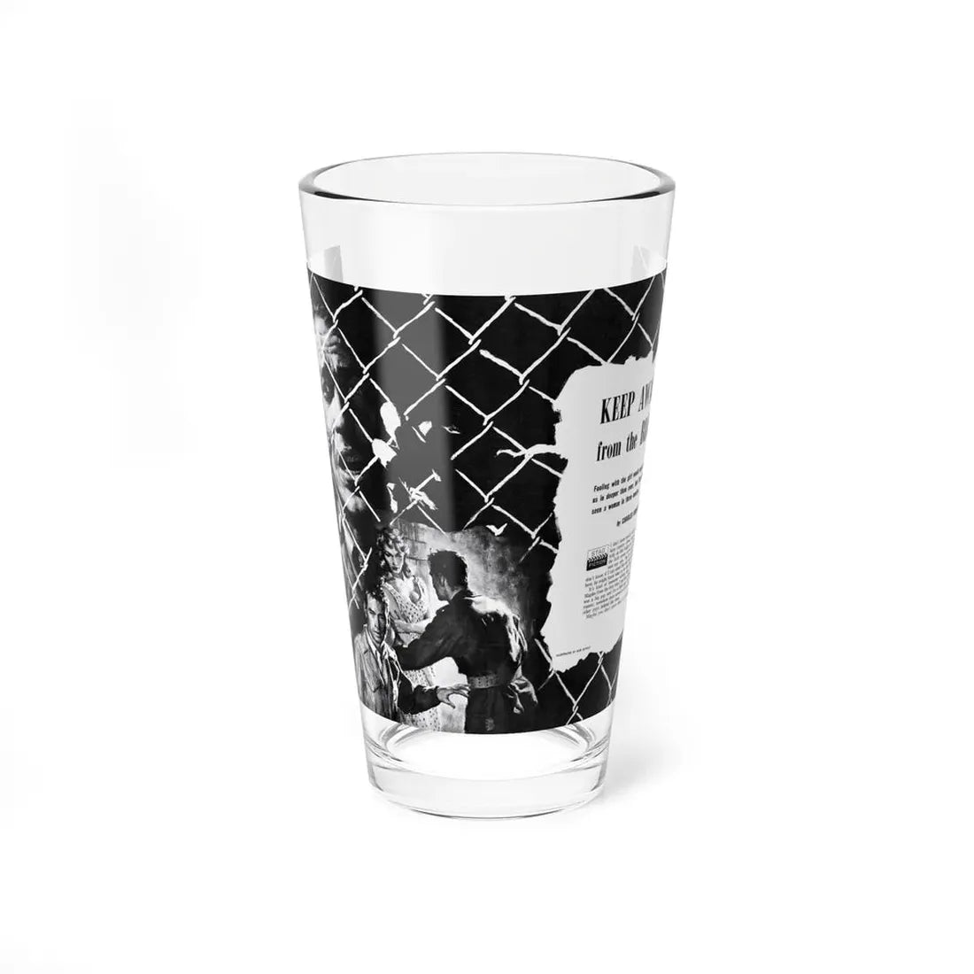 Keep Away from the Blonde, Stag magazine, February 1956 - Pint Glass 16oz 16oz - Go Mug Yourself