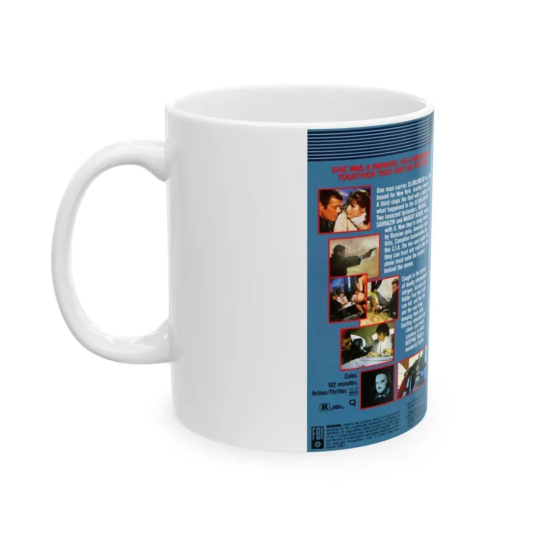 KEEPING TRACK (VHS COVER) - White Coffee Mug - Go Mug Yourself