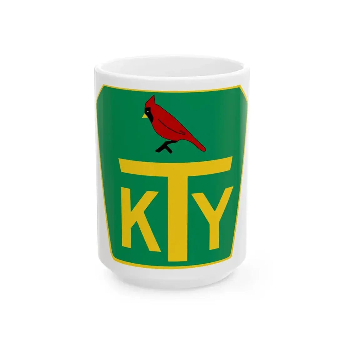 Kentucky Turnpike shield (Kentucky) (Road Sign) White Coffee Mug 15oz - Go Mug Yourself