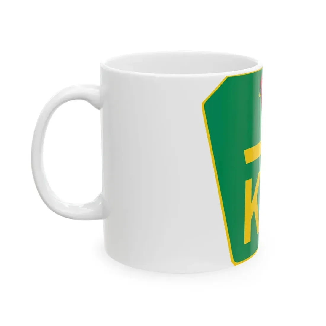 Kentucky Turnpike shield (Kentucky) (Road Sign) White Coffee Mug - Go Mug Yourself