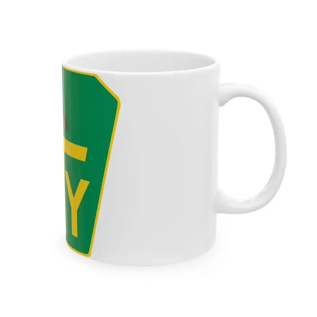 Kentucky Turnpike shield (Kentucky) (Road Sign) White Coffee Mug - Go Mug Yourself