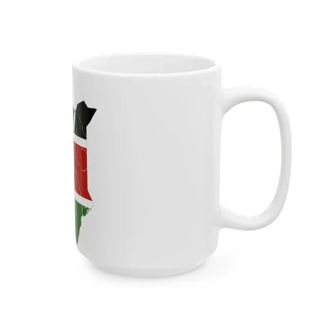 Kenya flag map (Kenya) White Coffee Mug - Go Mug Yourself