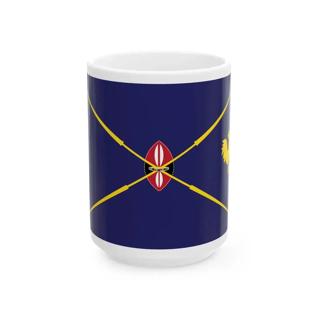 Kenya presidential standard JOMO KENYATTA (Kenya) White Coffee Mug 15oz - Go Mug Yourself