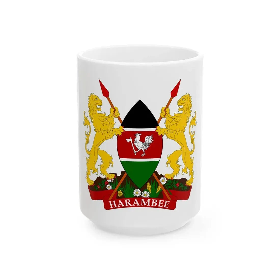 Kenya presidential standard MWAI KIBAKI variant (Kenya) White Coffee Mug 15oz - Go Mug Yourself