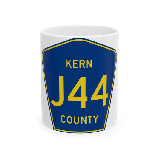 Kern County J44 (California) (Road Sign) White Coffee Mug 11oz - Go Mug Yourself