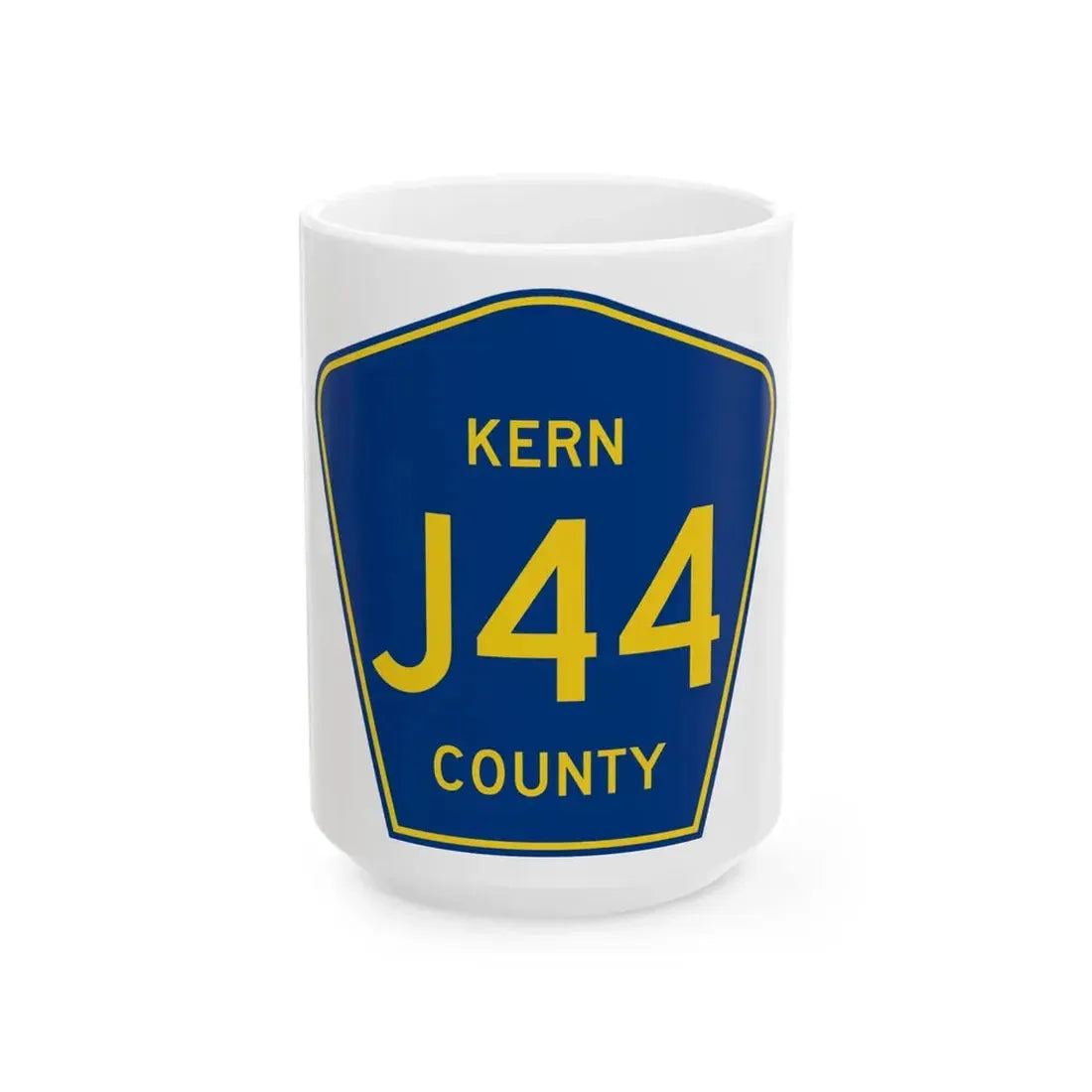 Kern County J44 (California) (Road Sign) White Coffee Mug 15oz - Go Mug Yourself