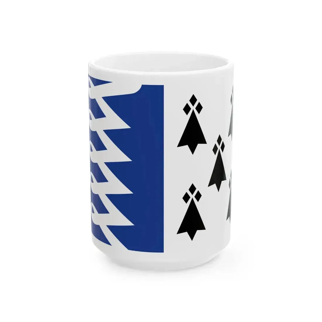 Kernevodez traditional district flag (France) White Coffee Mug 15oz - Go Mug Yourself
