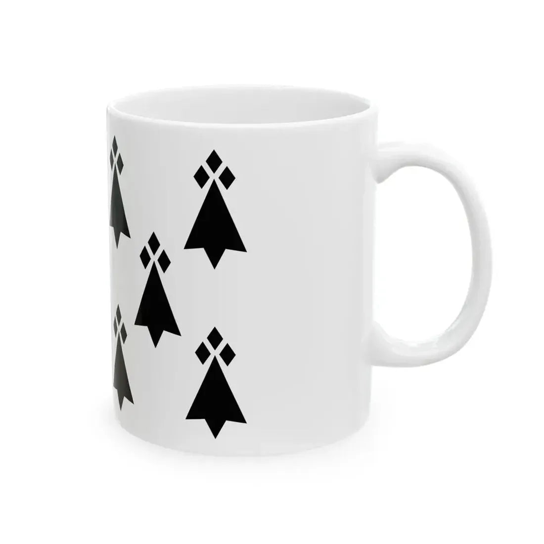 Kernevodez traditional district flag (France) White Coffee Mug - Go Mug Yourself