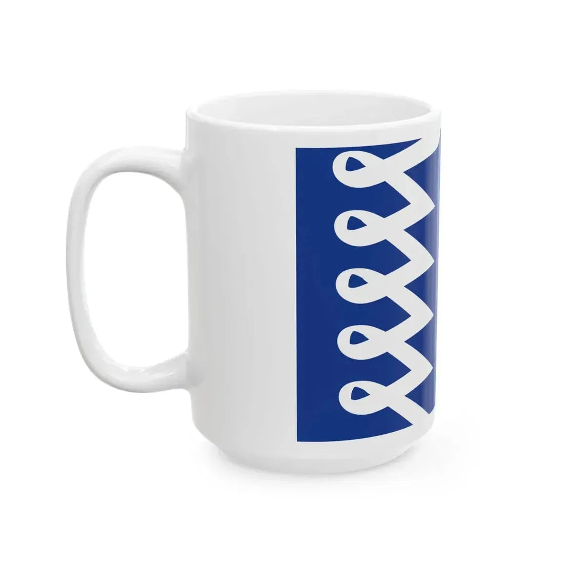 Kernevodez traditional district flag (France) White Coffee Mug - Go Mug Yourself