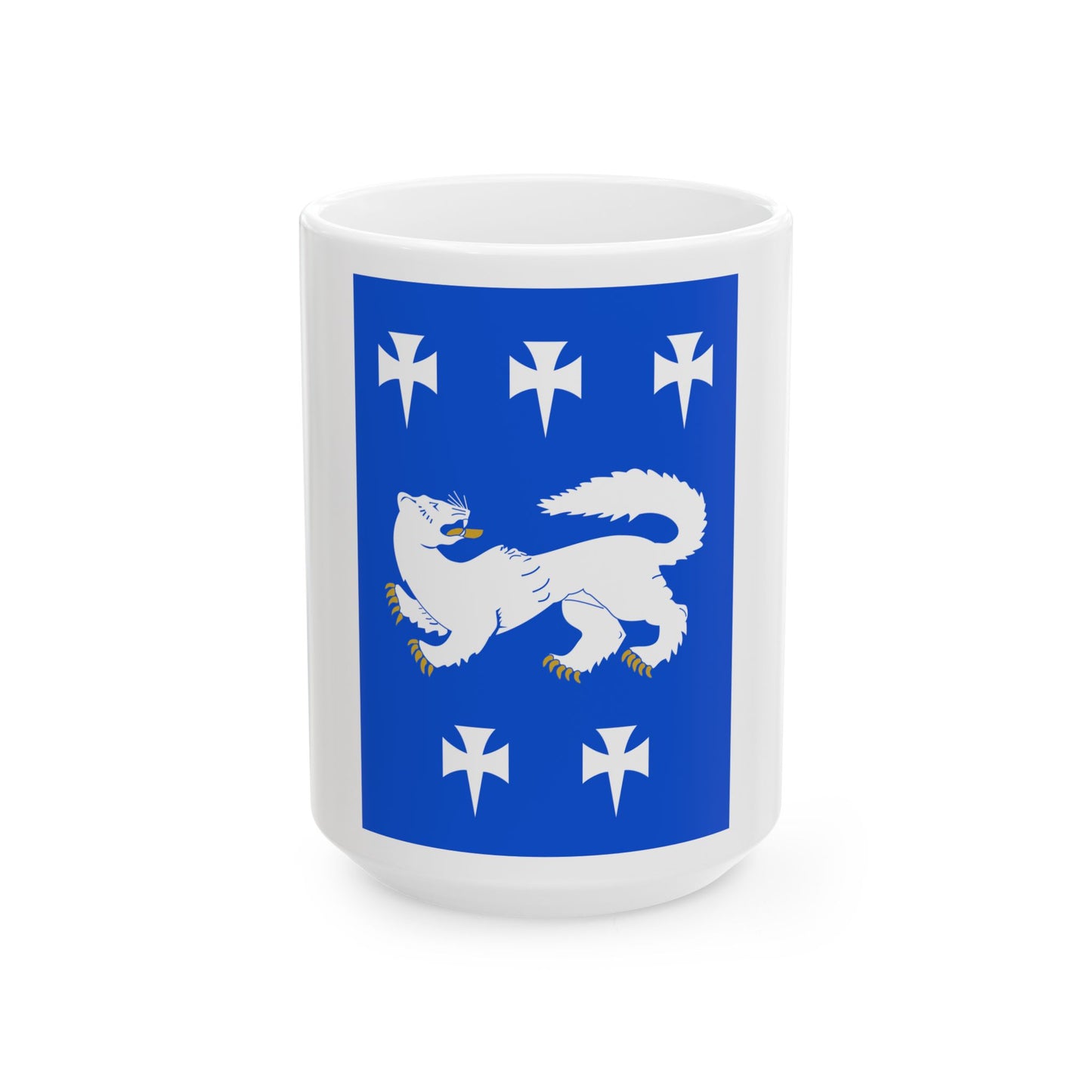 Keski-Pohjanmaa.lippu (Finland) White Coffee Mug-15oz-Go Mug Yourself