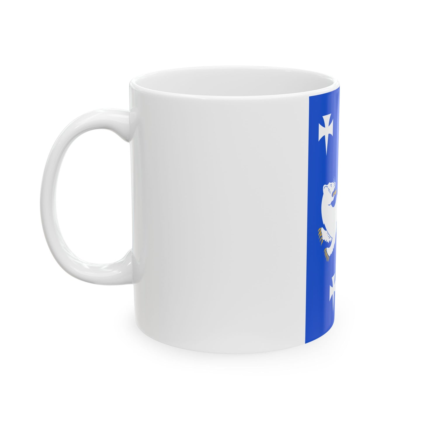 Keski-Pohjanmaa.lippu (Finland) White Coffee Mug-Go Mug Yourself