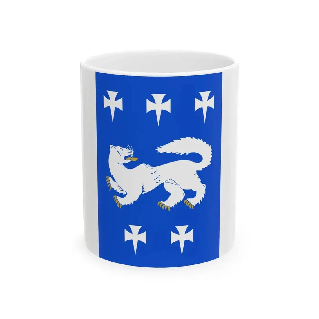 Keski-Pohjanmaa.lippu (Finland) White Coffee Mug 11oz - Go Mug Yourself