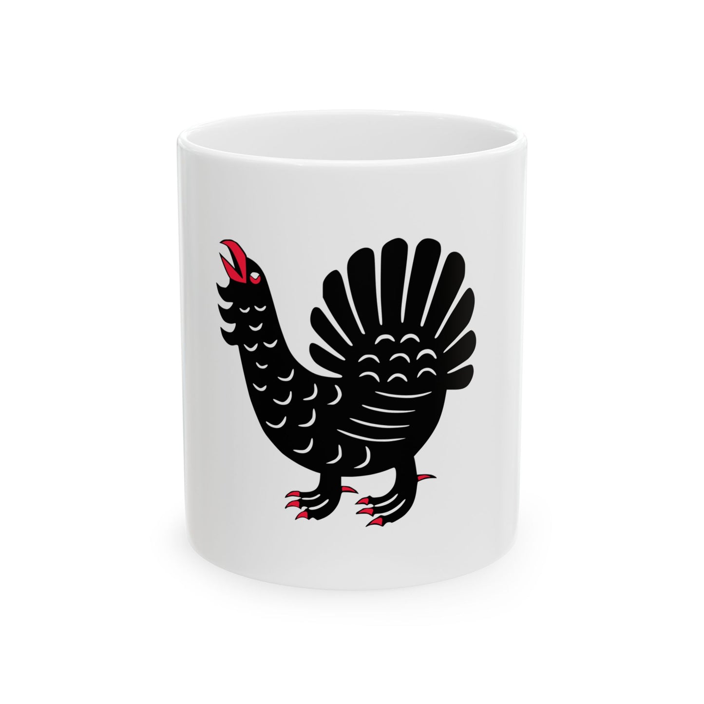 Keski-suomi lippu (Finland) White Coffee Mug-11oz-Go Mug Yourself