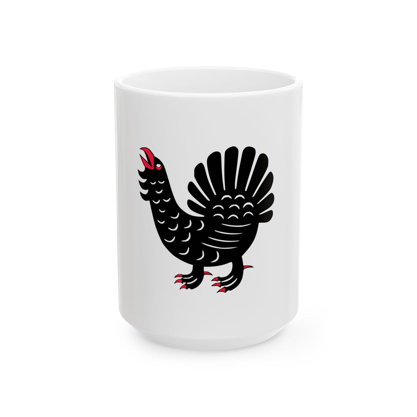 Keski-suomi lippu (Finland) White Coffee Mug-15oz-Go Mug Yourself