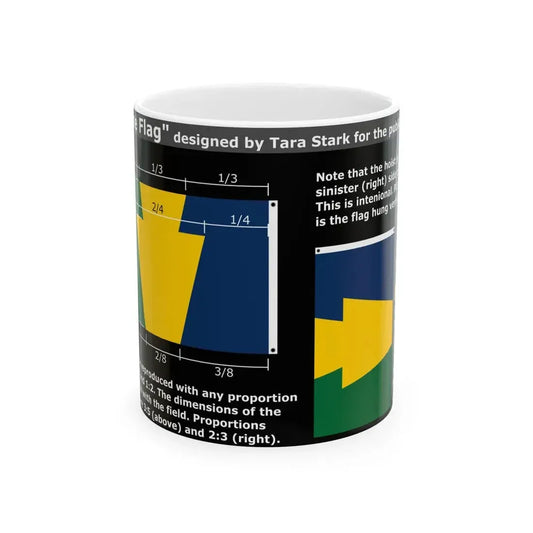 Keystone Flag Construction Sheet (United States) White Coffee Mug 11oz - Go Mug Yourself