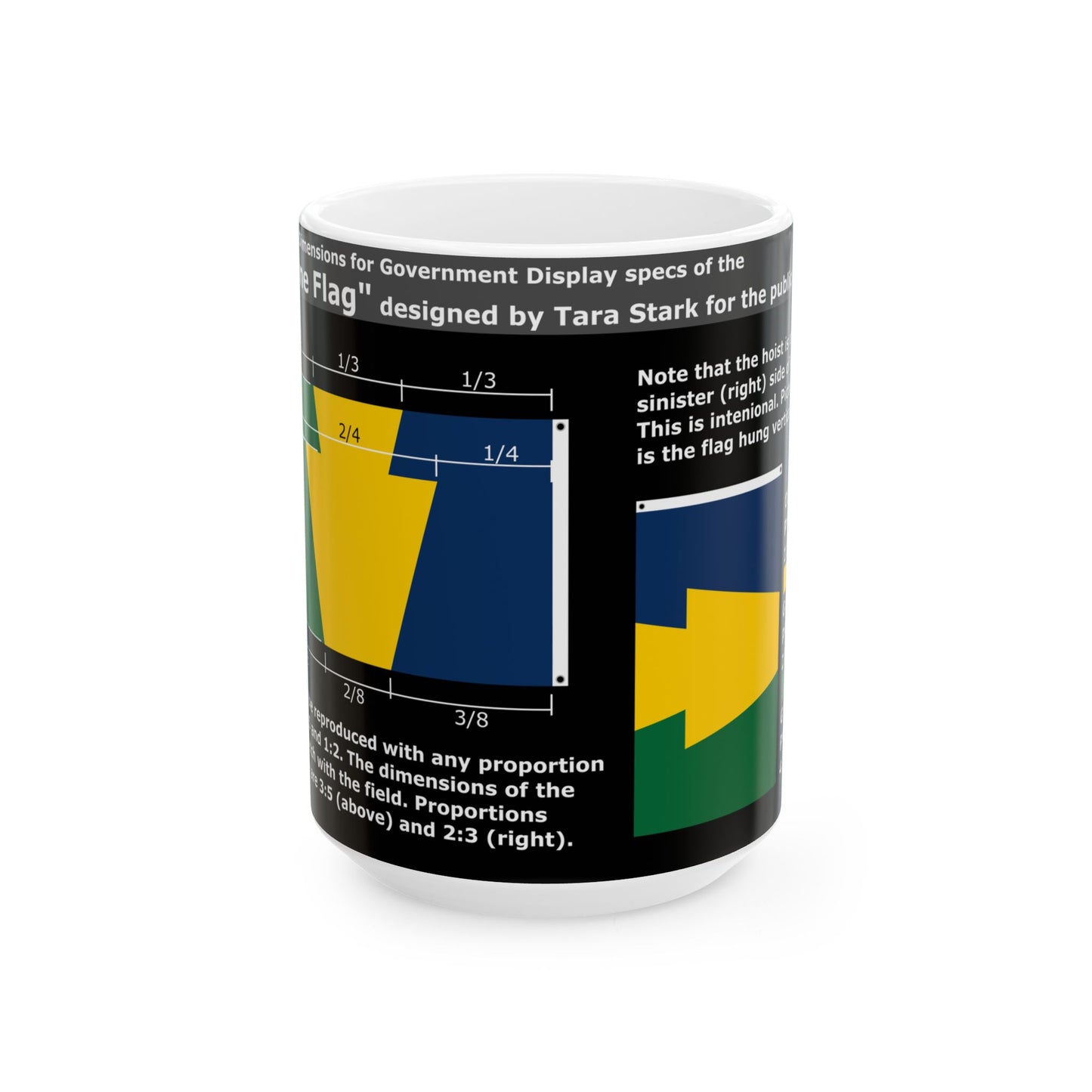 Keystone Flag Construction Sheet (United States) White Coffee Mug-15oz-Go Mug Yourself