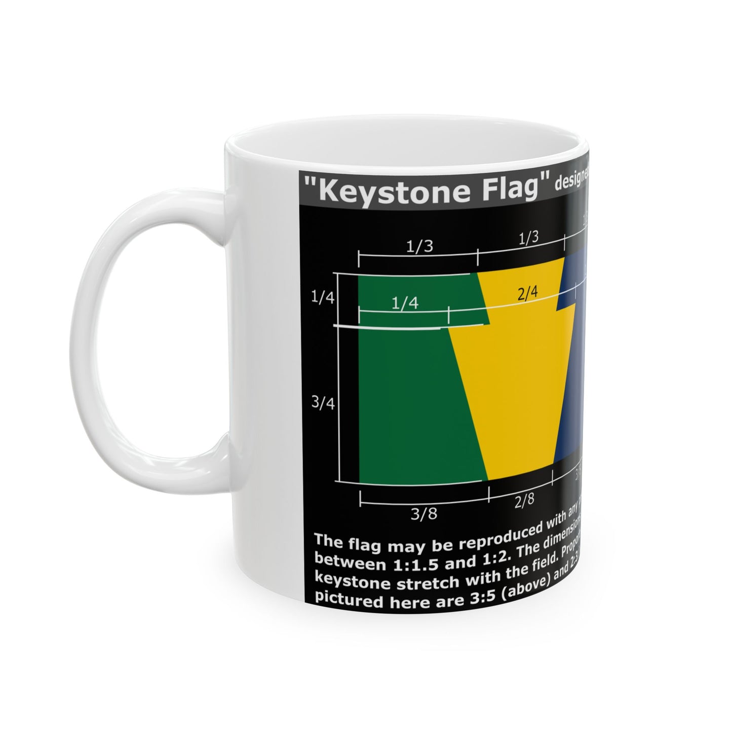 Keystone Flag Construction Sheet (United States) White Coffee Mug-Go Mug Yourself