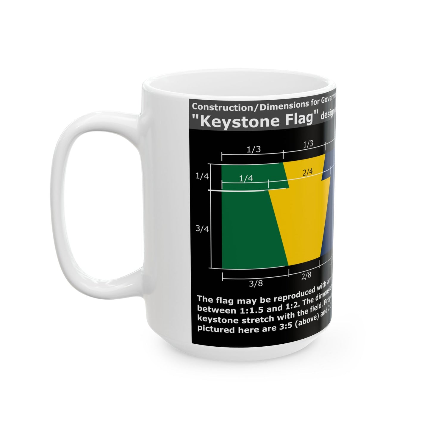Keystone Flag Construction Sheet (United States) White Coffee Mug-Go Mug Yourself