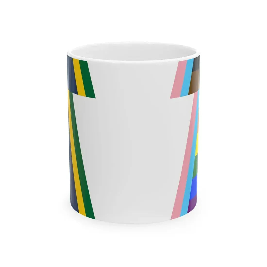 Keystone Flag Progress Pride Variant (United States) White Coffee Mug 11oz - Go Mug Yourself