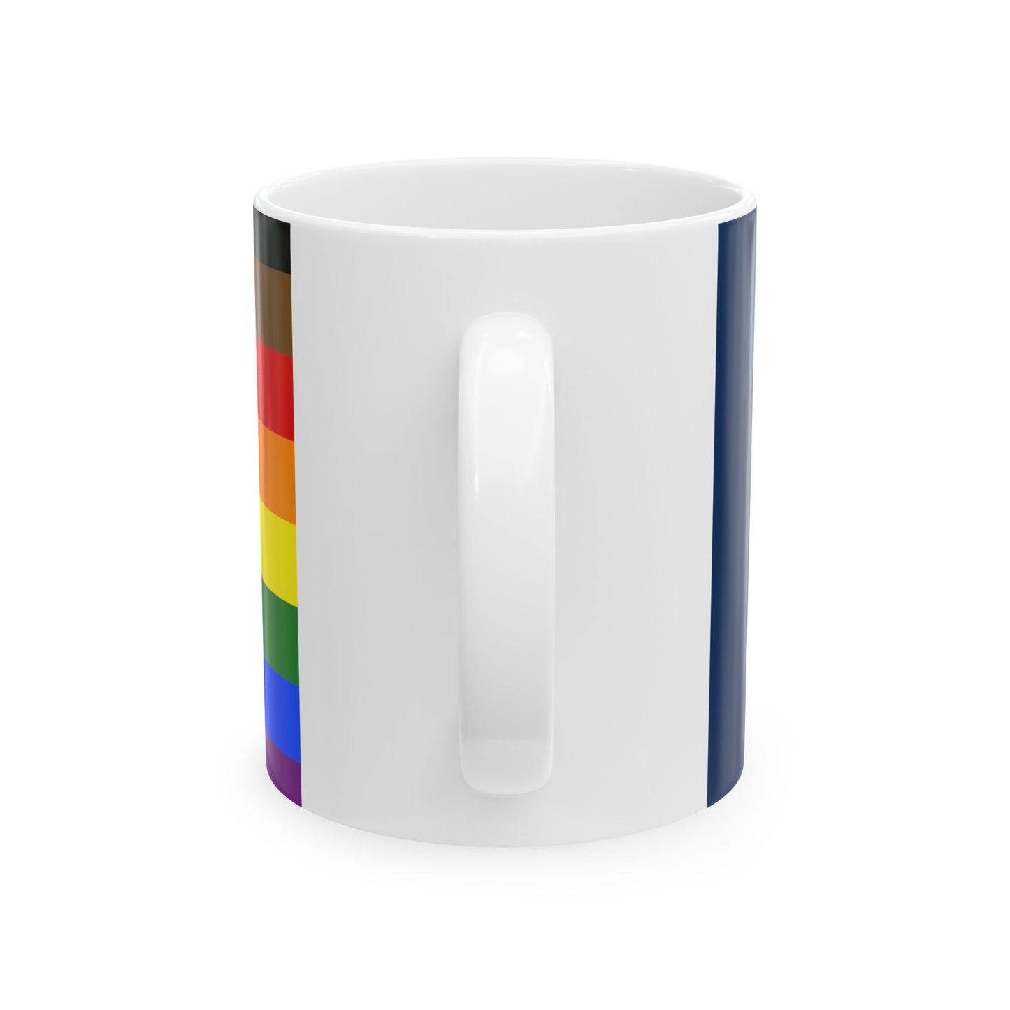 Keystone Flag Progress Pride Variant (United States) White Coffee Mug-Go Mug Yourself