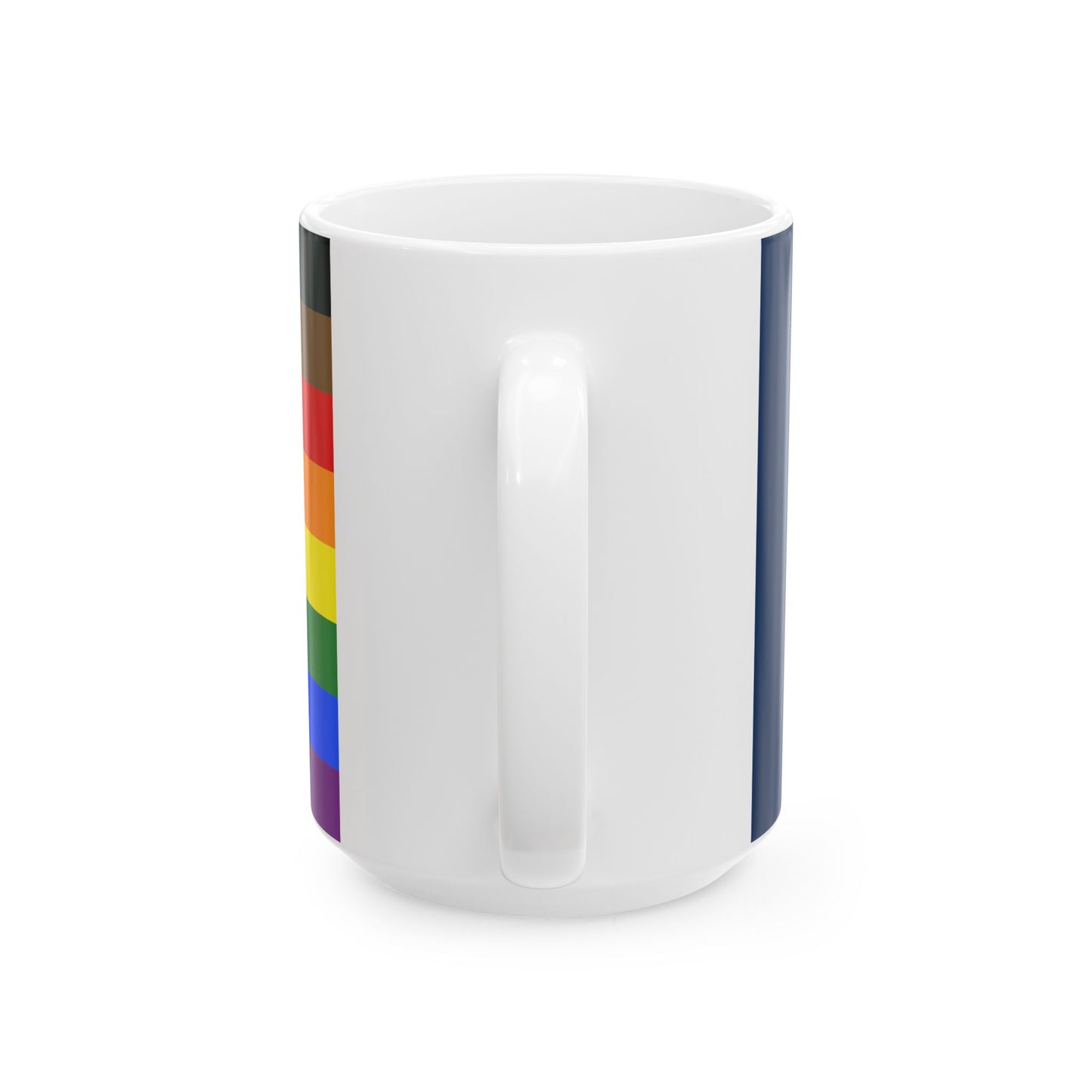 Keystone Flag Progress Pride Variant (United States) White Coffee Mug-Go Mug Yourself
