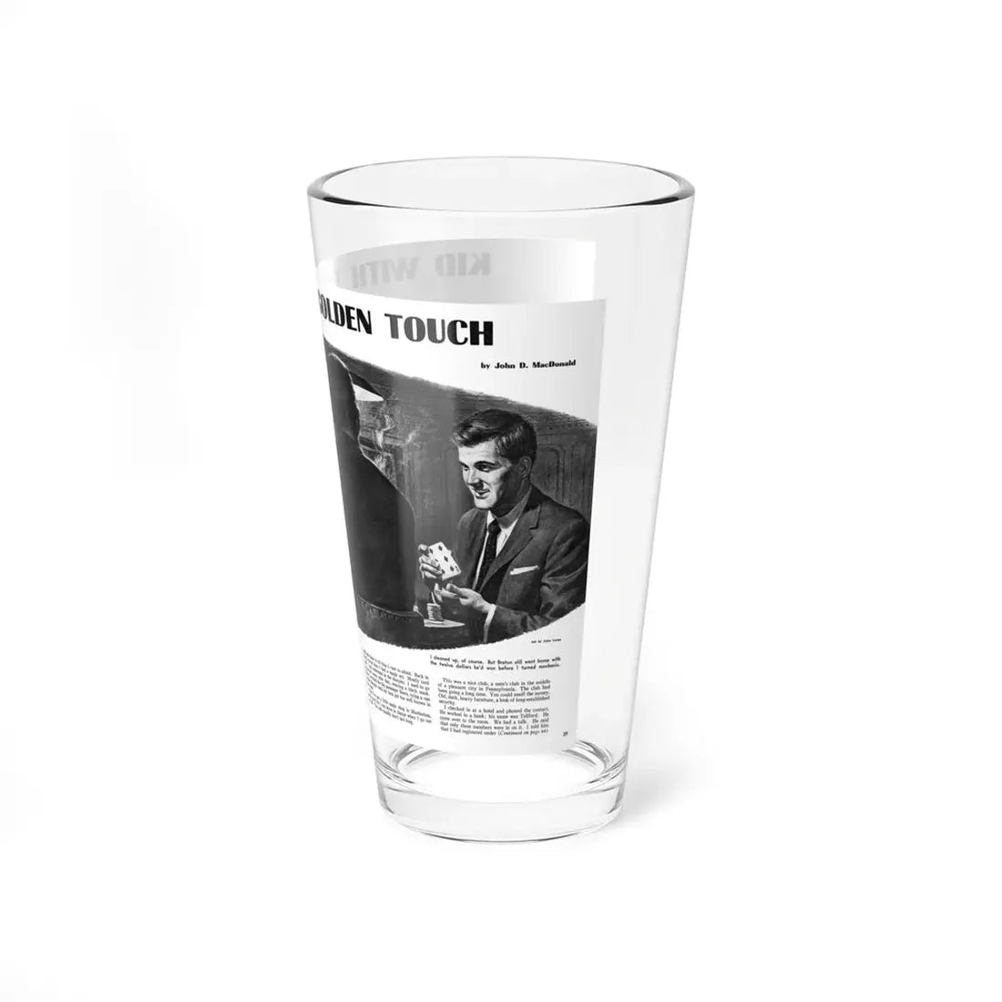 Kid With The Golden Touch, Men magazine, August 1958 - Pint Glass 16oz - Go Mug Yourself