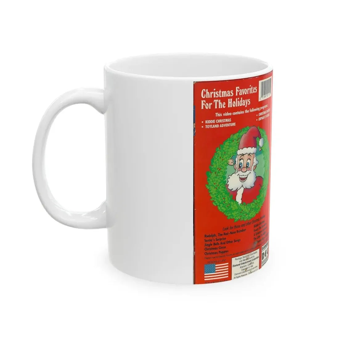 KIDDIE CHRISTMAS (VHS COVER) - White Coffee Mug - Go Mug Yourself