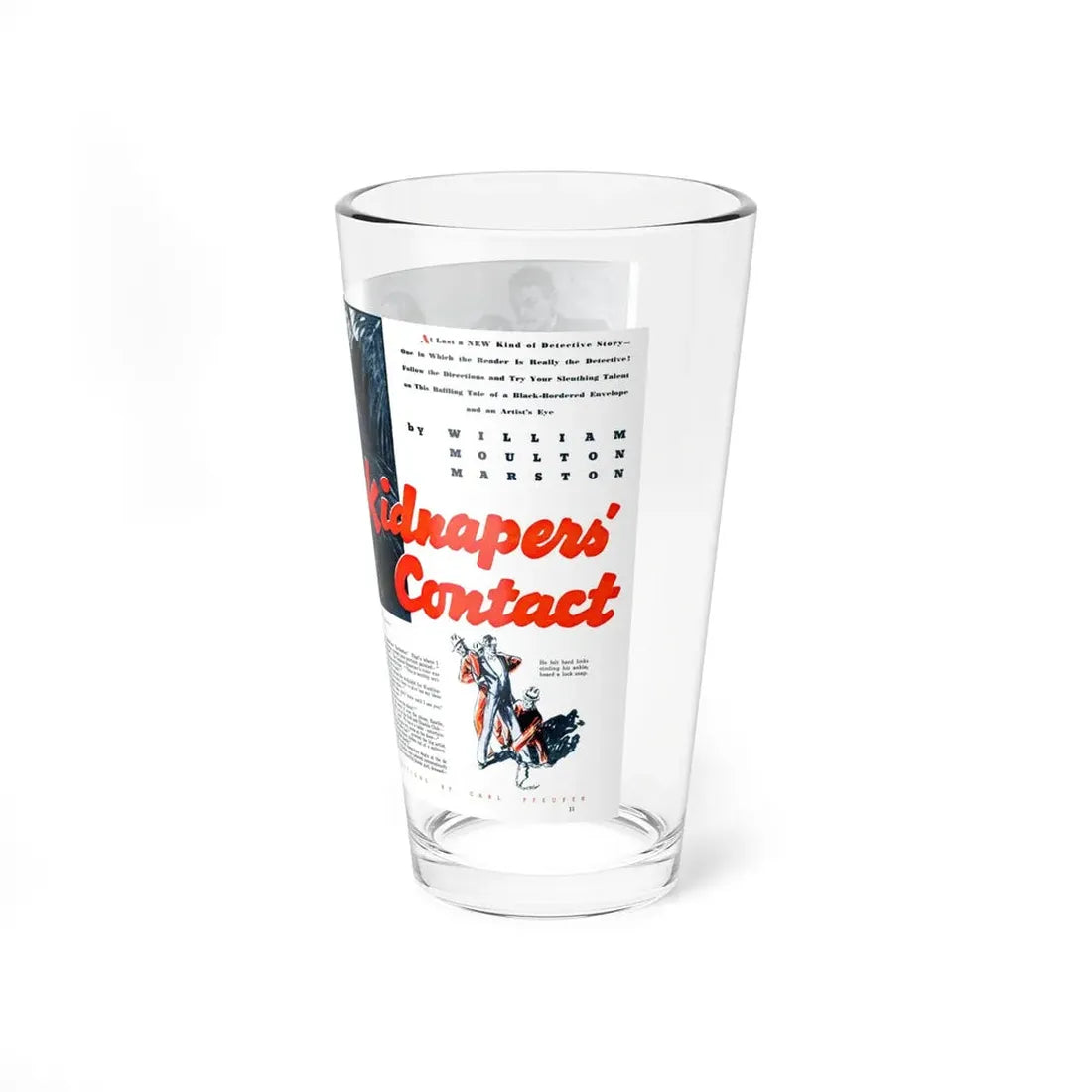 Kidnapers Contact, Liberty magazine, January 19, 1935 - Pint Glass 16oz - Go Mug Yourself