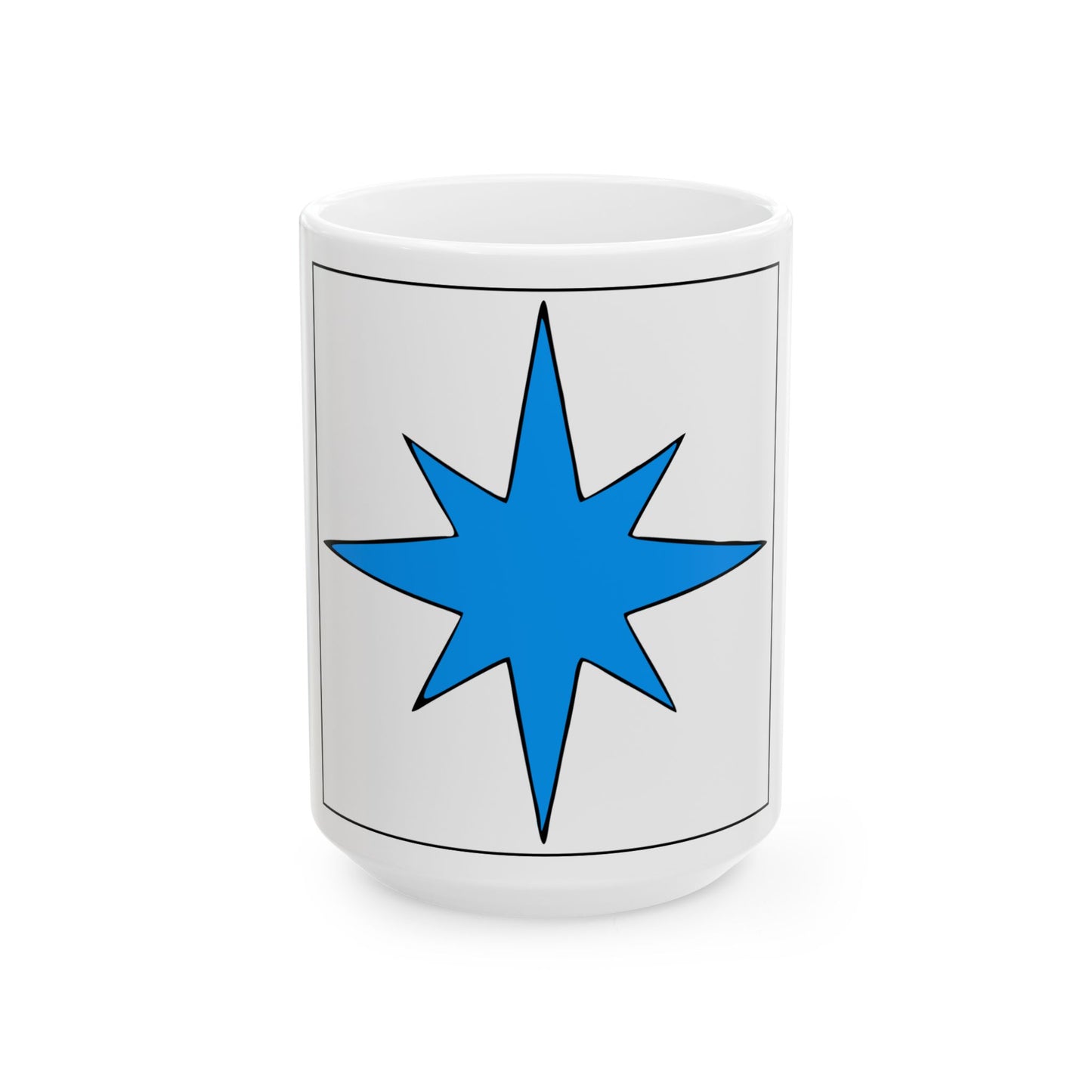 Kihnu lipp (Estonia) White Coffee Mug-15oz-Go Mug Yourself