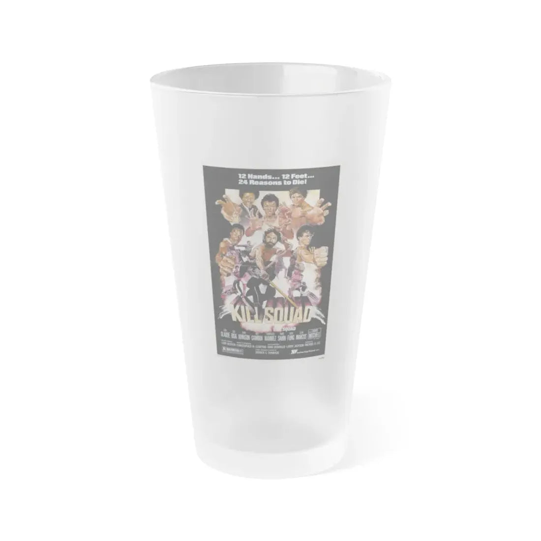KILL SQUAD 1981 Movie Poster - Frosted Pint Glass 16oz 16oz Frosted - Go Mug Yourself