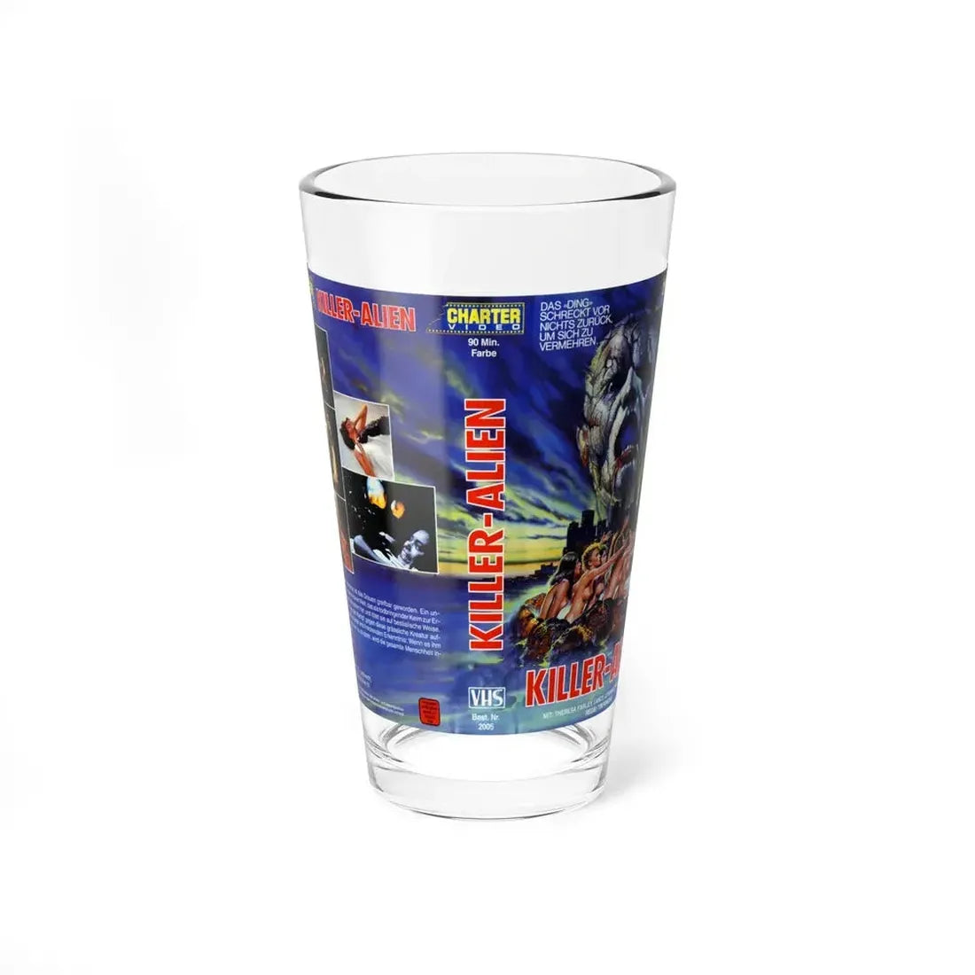 KILLER ALIEN (VHS COVER) Pint Glass 16oz 16oz - Go Mug Yourself