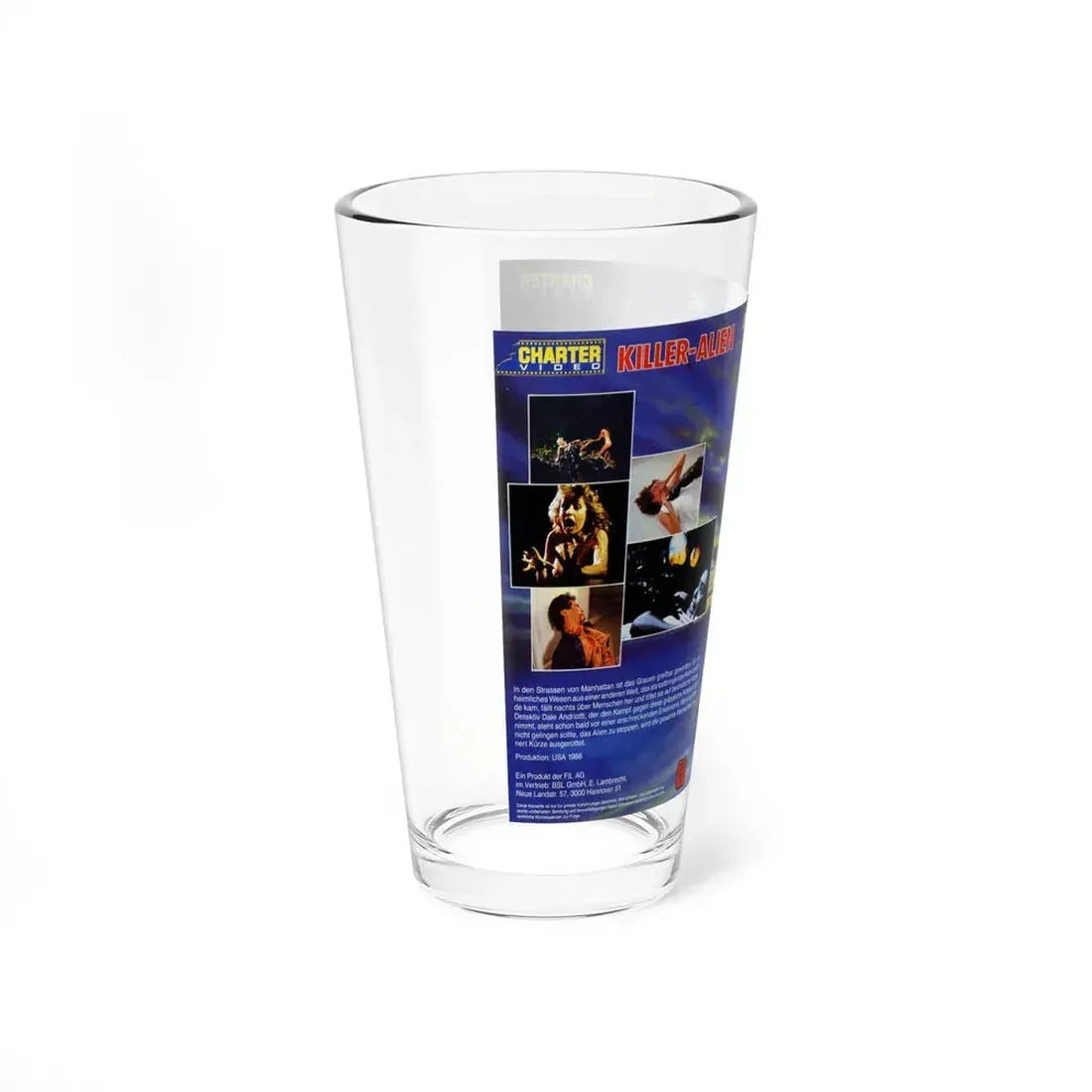 KILLER ALIEN (VHS COVER) Pint Glass 16oz - Go Mug Yourself