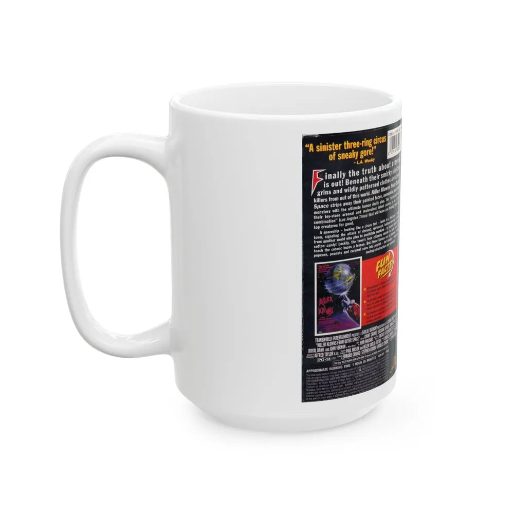 KILLER CLOWNS FROM OUTER SPACE (VHS COVER) - White Coffee Mug-Go Mug Yourself
