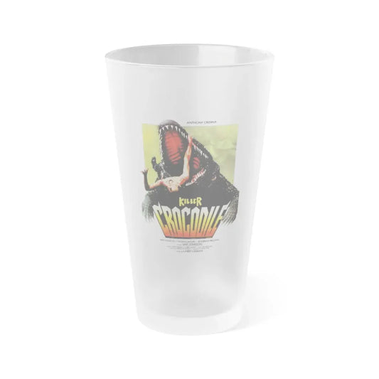 KILLER CROCODILE 1989 Movie Poster - Frosted Pint Glass 16oz 16oz Frosted - Go Mug Yourself