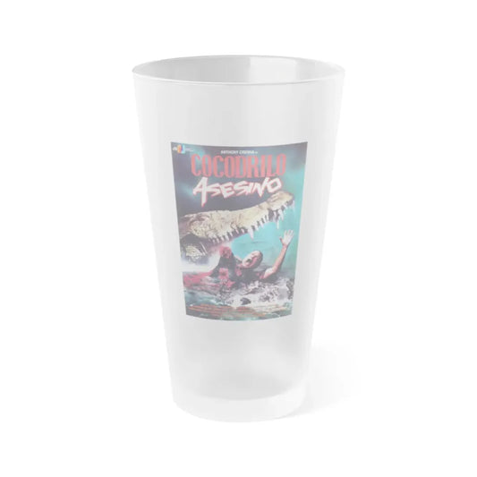 KILLER CROCODILE (2) 1989 Movie Poster - Frosted Pint Glass 16oz 16oz Frosted - Go Mug Yourself