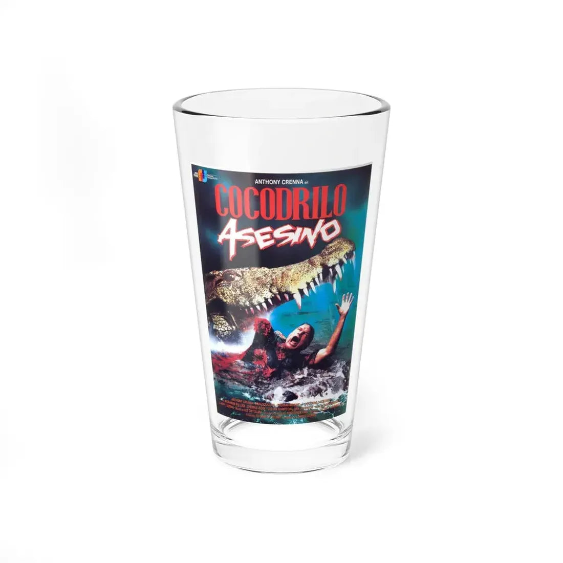 KILLER CROCODILE (2) 1989 Movie Poster - Pint Glass 16oz 16oz - Go Mug Yourself