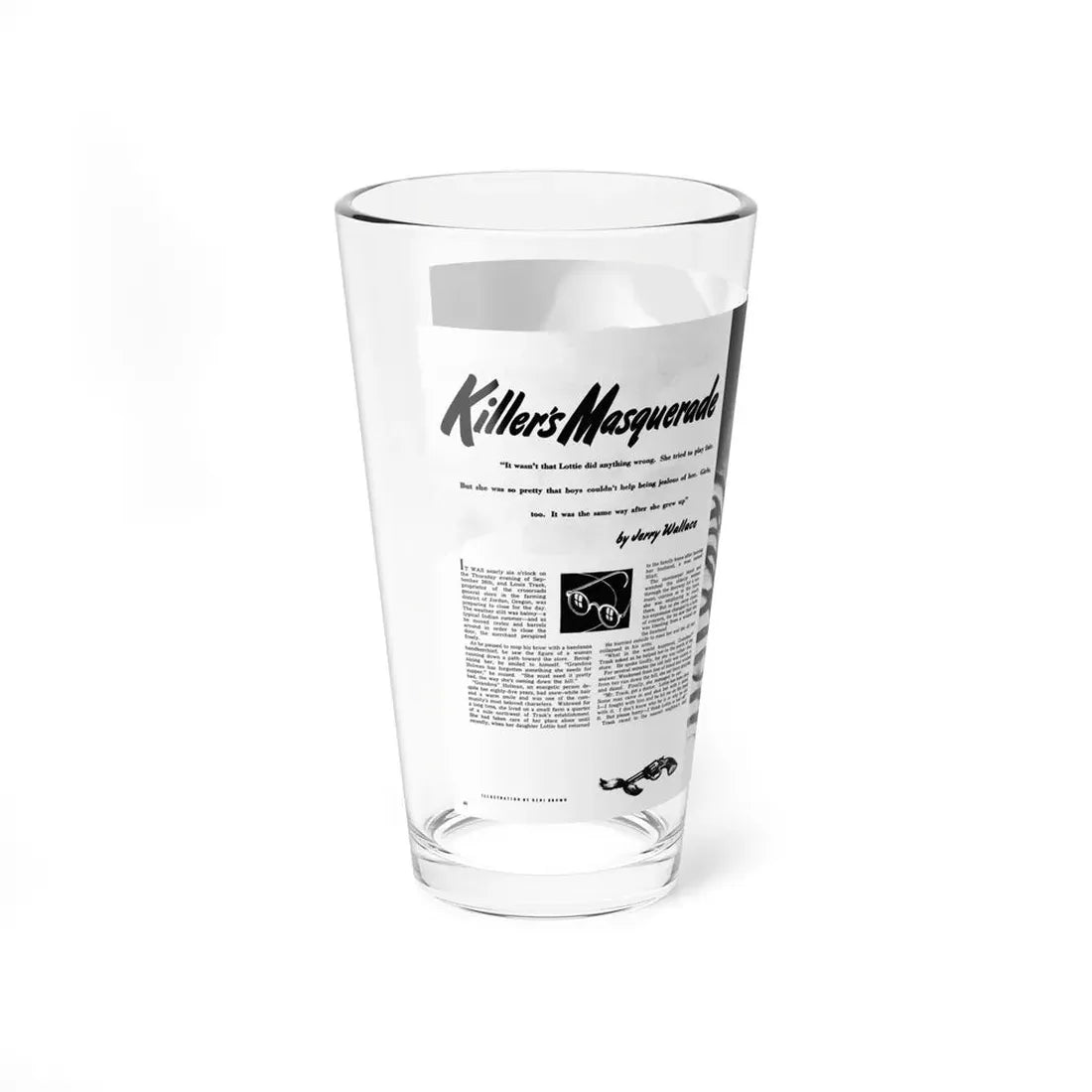 Killer's Masquerade, 1949 - Pint Glass 16oz - Go Mug Yourself
