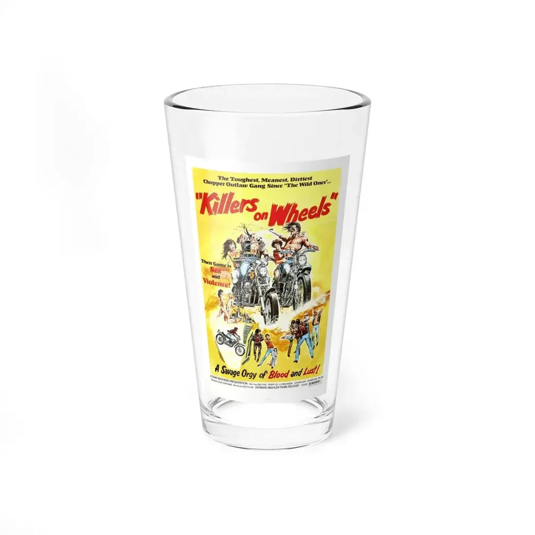 KILLERS ON WHEELS 1976 Movie Poster - Pint Glass 16oz 16oz - Go Mug Yourself