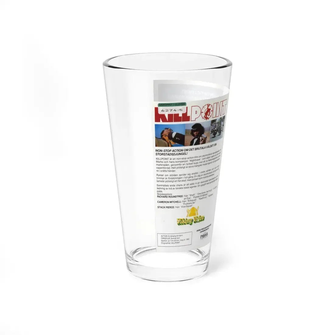 KILLPOINT (VHS COVER) Pint Glass 16oz - Go Mug Yourself