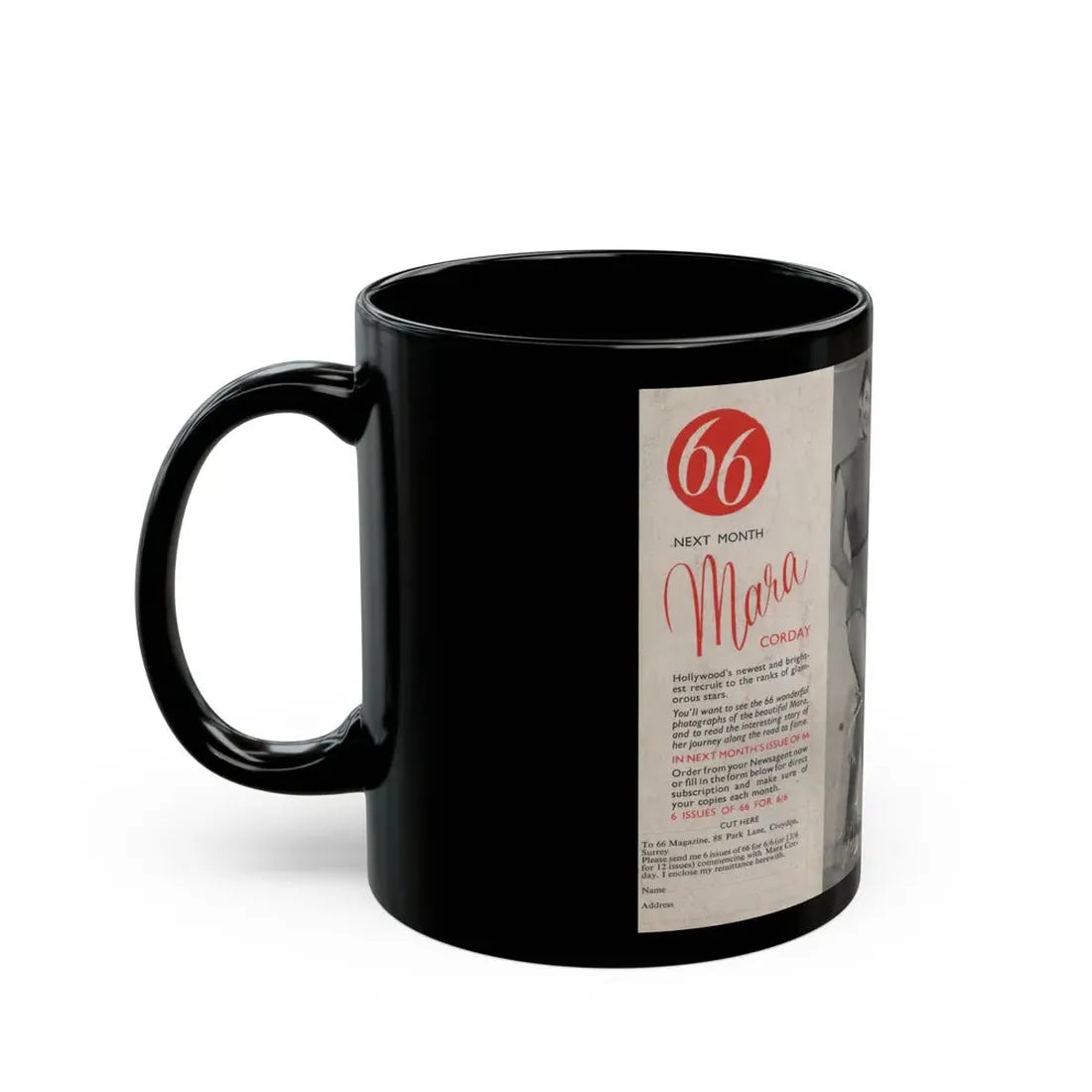 Kim Novak #139 - Scanned Mag. 66 Photos (Vintage Female Icon) Black Coffee Mug - Go Mug Yourself