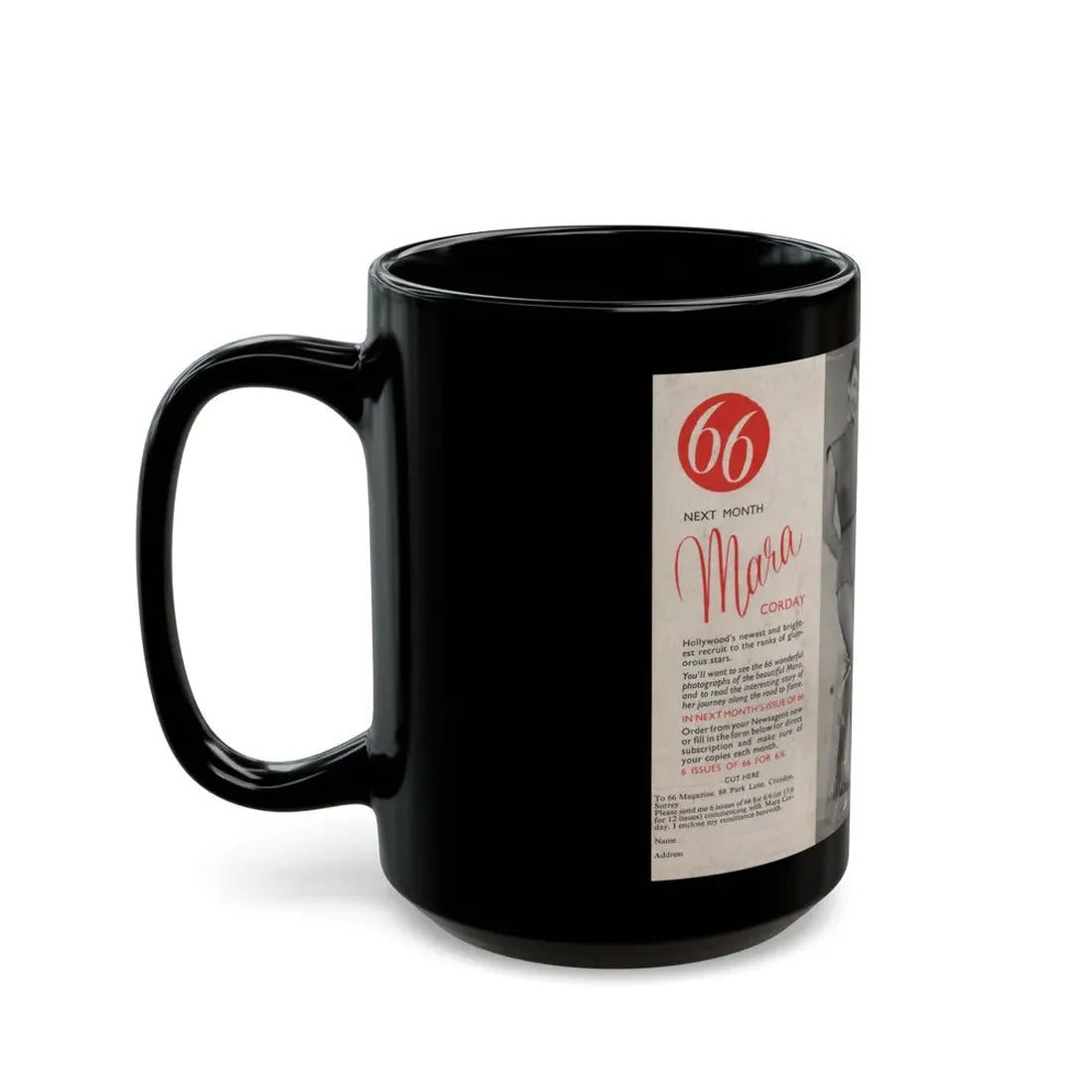 Kim Novak #139 - Scanned Mag. 66 Photos (Vintage Female Icon) Black Coffee Mug - Go Mug Yourself