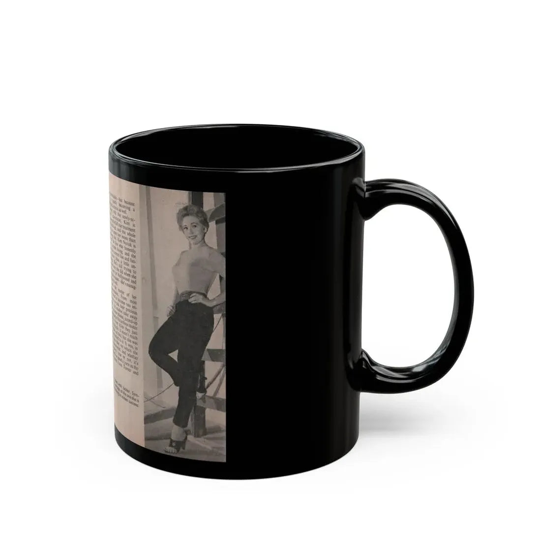 Kim Novak #141 - Scanned Mag. 66 Photos (Vintage Female Icon) Black Coffee Mug - Go Mug Yourself