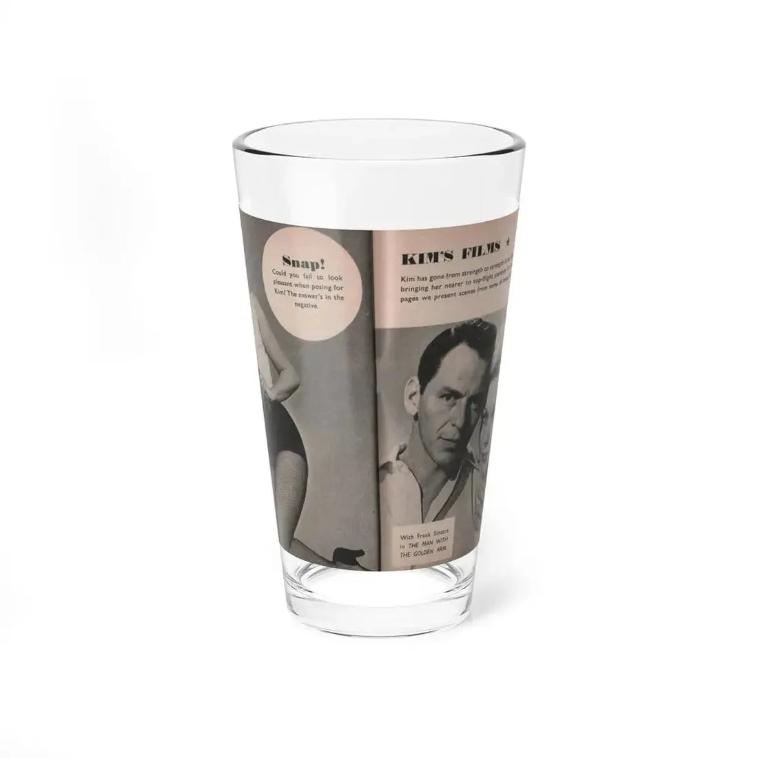 Kim Novak #164 - Scanned Mag. 66 Photos (Vintage Female Icon) Pint Glass 16oz 16oz - Go Mug Yourself